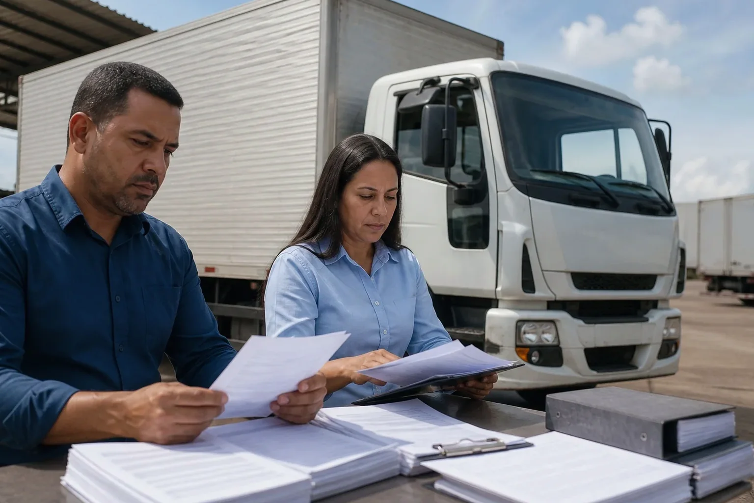Profissional cadastrando transportador na ANTT.
